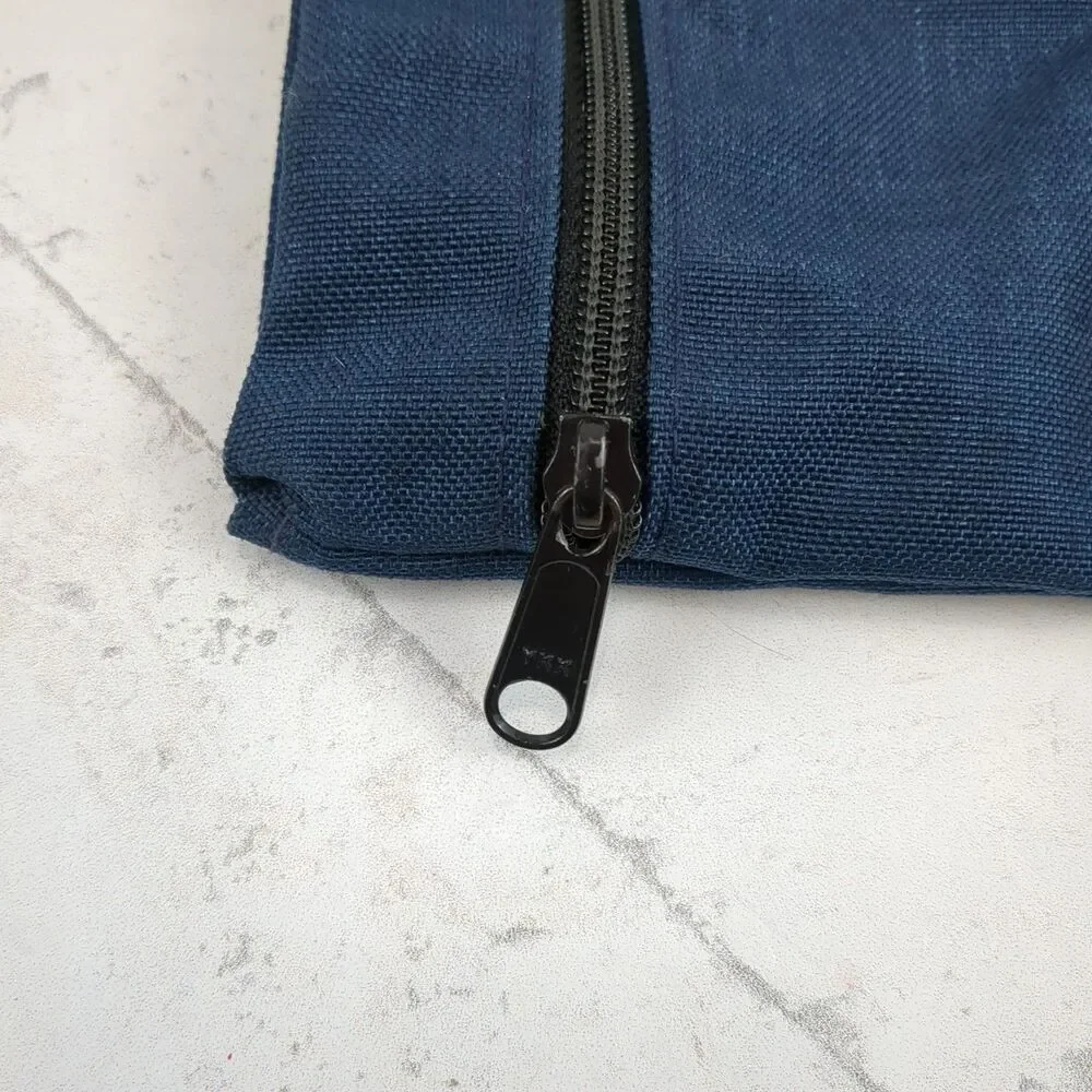 VTG EMS Eastern Mountain Sports Blue Canvas Briefcase Bag 1960s 1970s Logo